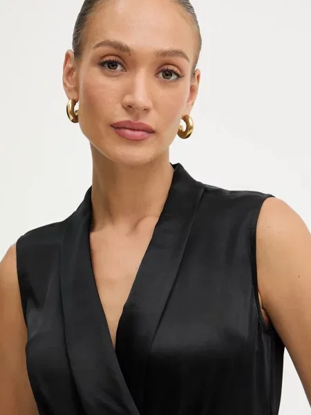 Блузка Marciano Guess IVA однотонна чорний