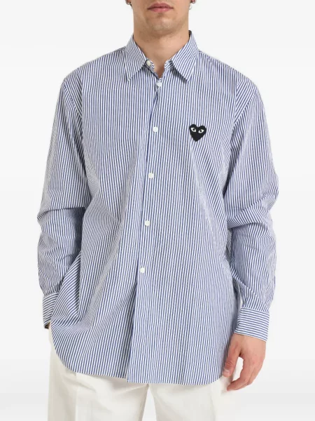 Cămașă Comme Des Garcons Play cu motiv cu inimi albastru