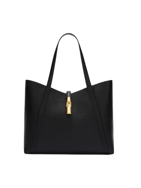 Furla torebka skórzana czarny