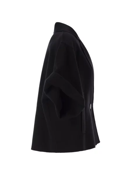 Scurt geacă Weekend Max Mara cu două rânduri de nasturi negru