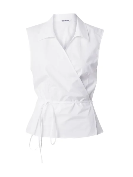 WEEKDAY Bluză Aby' alb