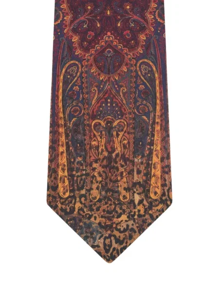 Cravată Etro cu imprimeu animal print maro