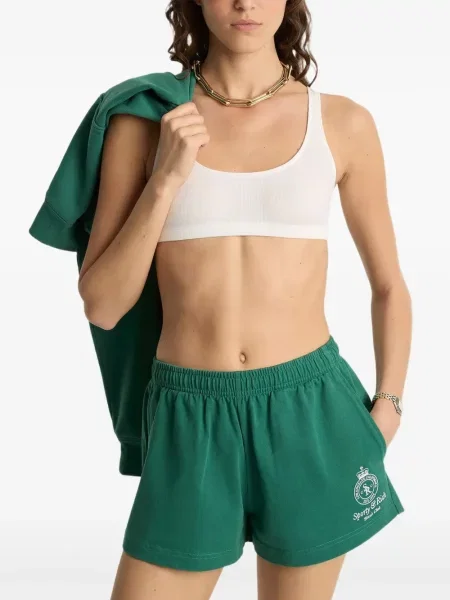 Σορτς Sporty & Rich με κέντημα πράσινο
