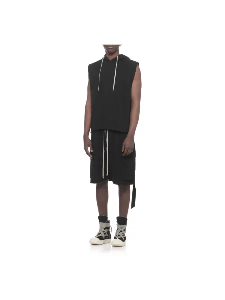 Bluza z kapturem Rick Owens z kapturem czarna