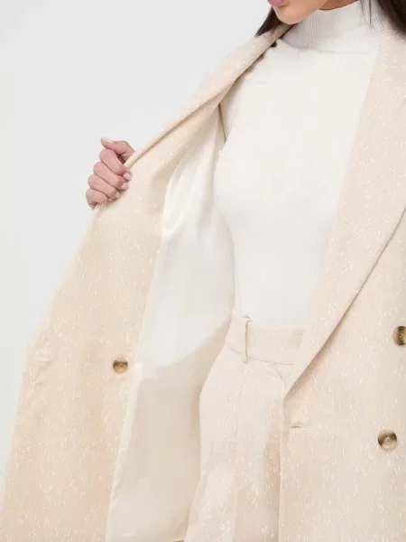 Двубортный пиджак Boss бежевый