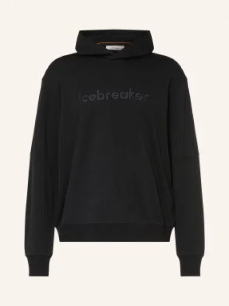 Icebreaker Bluza Z Kapturem Realfleece™ Elemental Z Wełny Merynosowej schwarz czarna