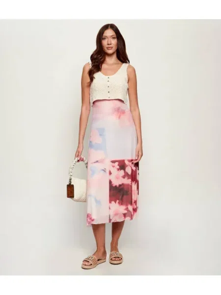 Rochie Desigual din tul roz