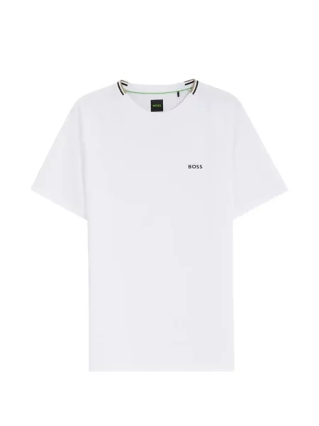 Tricou Boss cu imagine alb