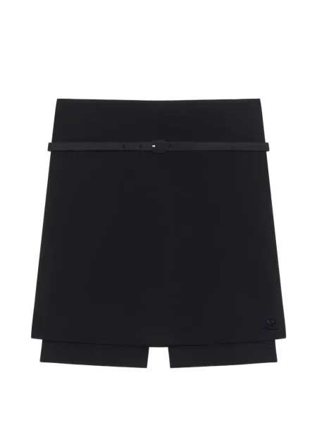 Pantaloni scurți Courreges negru