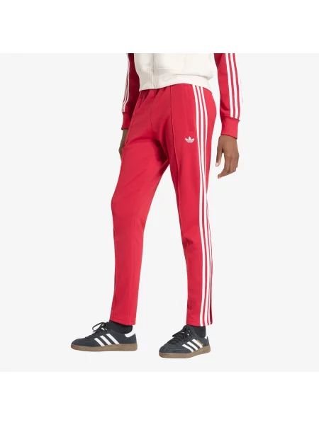 Pantaloni de trening adidas Sst Tp Team Victory Red/ White XS alb