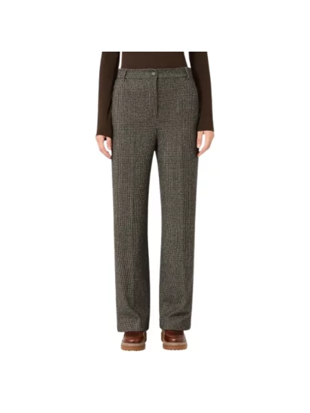 Spodnie Weekend Max Mara brązowe