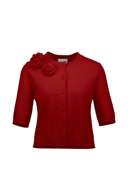 Cardigan Allude cu model floral roșu