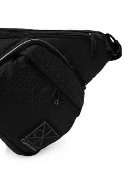 Crossover torbica Calvin Klein Utility Emblem Aop Crossbody crna