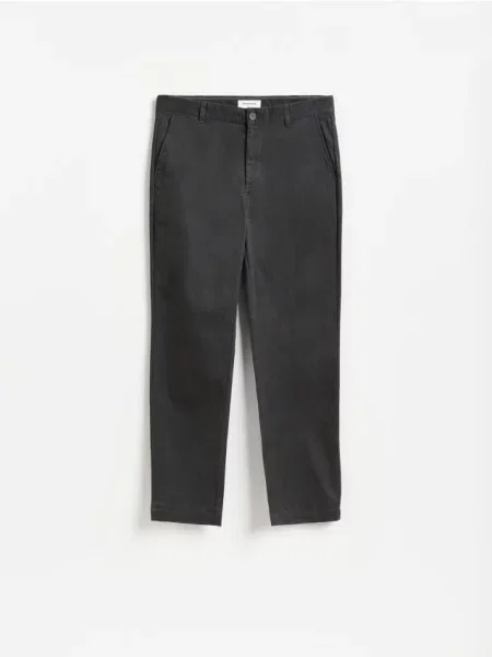 Reserved Pantaloni chino straight gri-închis gri