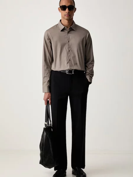 Armani Exchange cămașă pentru bărbați din cu maro