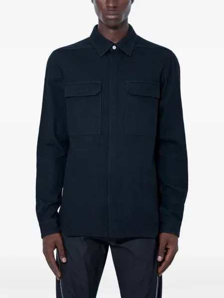 Cămașă Rick Owens cu buzunare la piept negru