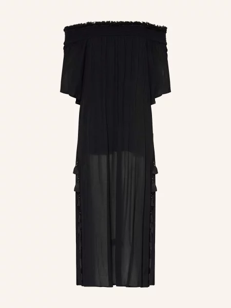 Watercult Sukienka Plażowa Microcraft schwarz czarna