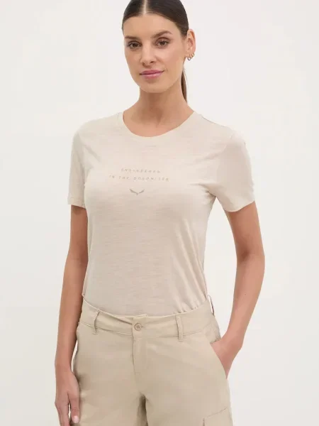 Salewa tricou sport Eagle bej