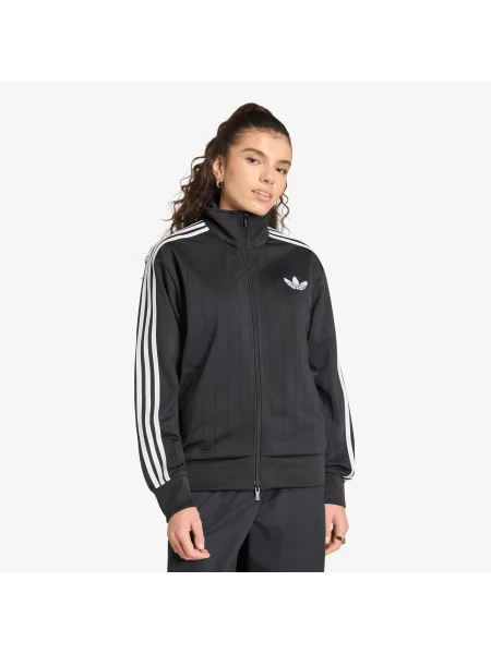 Μπουφάν adidas Pinstripe Firebird Loose Tracktop Black/ White/ Grey Two XL λευκό