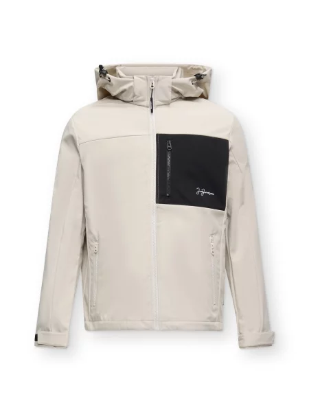 JACK & JONES Geacă de primăvară-toamnă JJLUPO crem negru