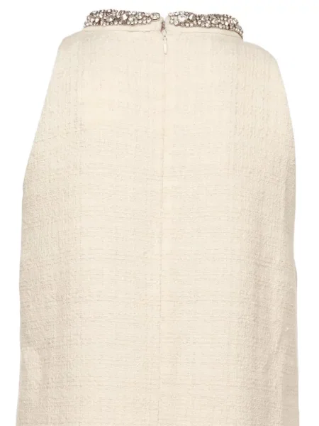 Gulerat rochie midi Sandro fără mâneci