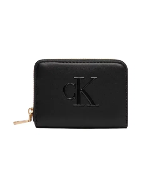 Portfel Calvin Klein elegancki skórzany czarny