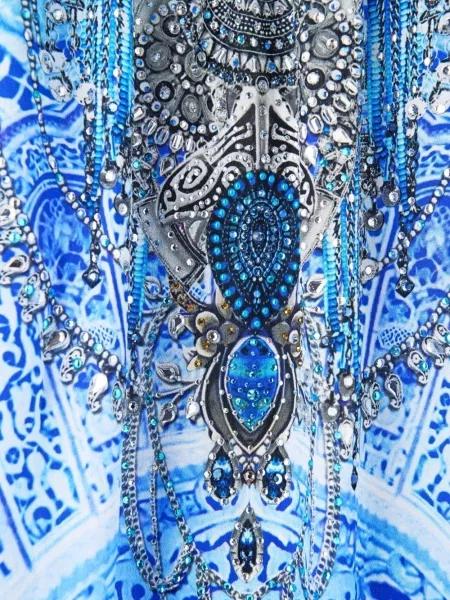 Top Camilla albastru