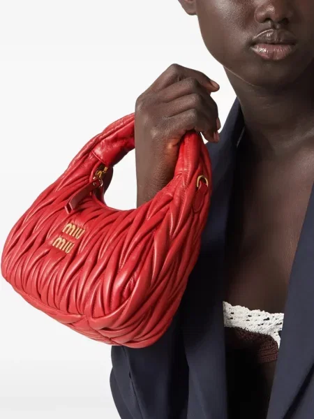 Torba Miu Miu skórzana czerwona