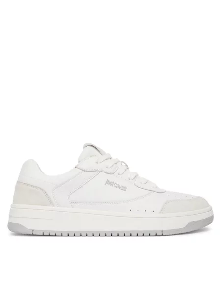 Sneakersy Just Cavalli skórzane białe