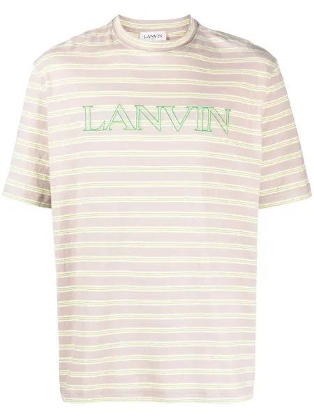 Tricou Lanvin cu broderie maro
