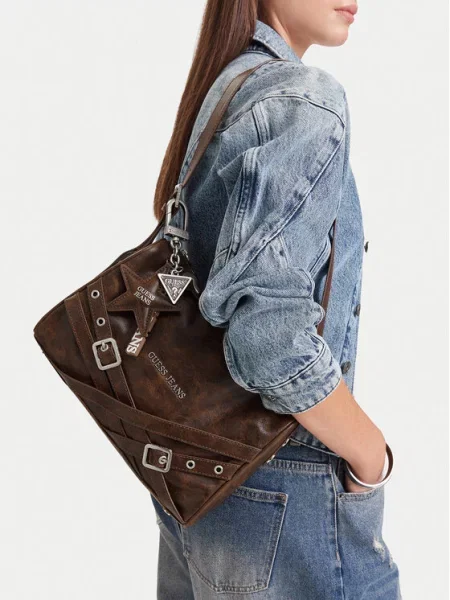 Guess Jeans Дамска чанта кафяв