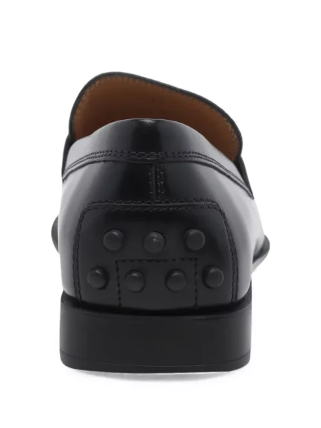 Kožne loaferice Tod's s autogramom crna