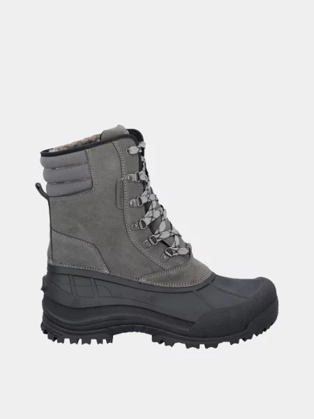 Кожаные дутики Cmp серые