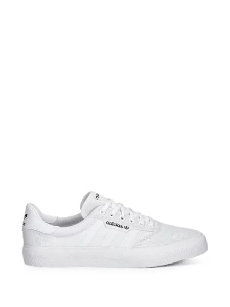 Lung hanorac Adidas din canvas alb