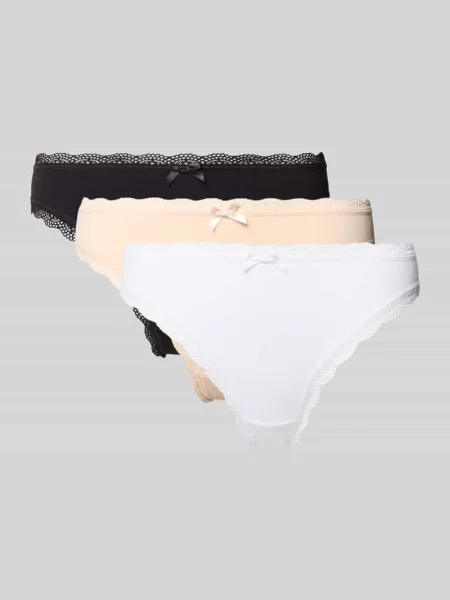 Stringi z mieszanka bawełny w zestaw 3 szt. model ESSENTIAL' Dorina beżowe