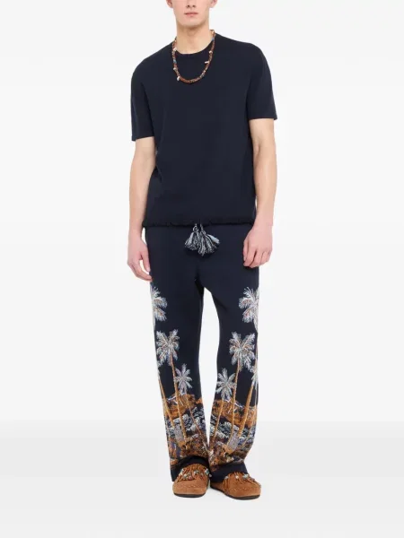 Tricou Alanui cu decolteu rotund albastru