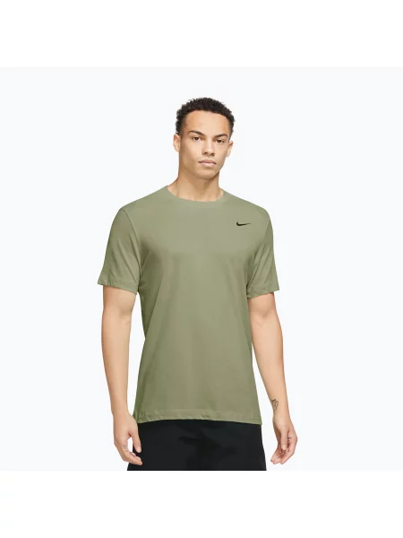 Tricou de antrenament bărbați Nike Dri-FIT dusty olive/black negru