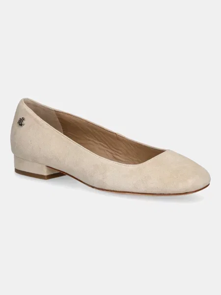 Balerinke iz semiša Lauren Ralph Lauren Emellie Bllt bež
