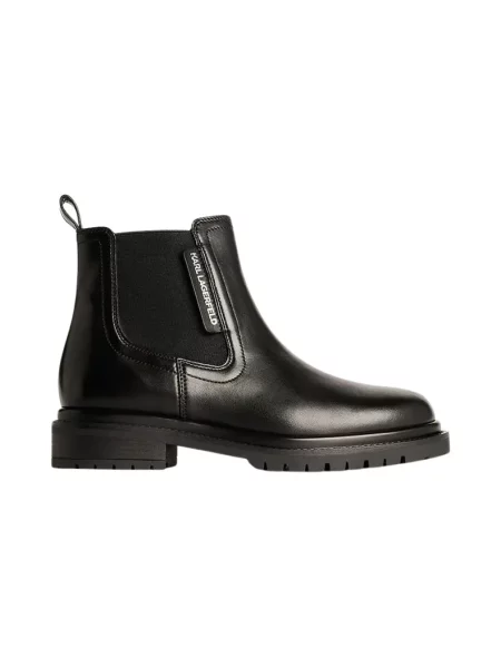 Buty do kostki Karl Lagerfeld skórzane czarne