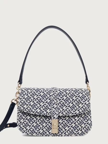 Tommy Hilfiger Geantă Th Heritage Conv Crossover Jacqu Bleumarin bej