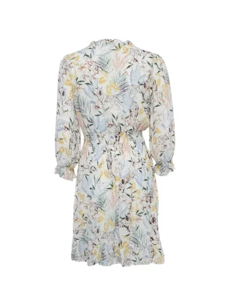 Rochie mini Maje cu model floral cu imagine alb