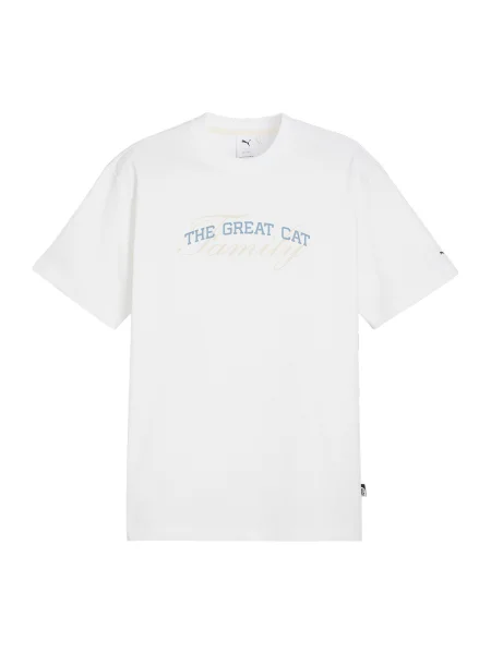 PUMA Tricou albastru deschis alb