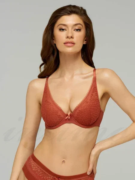 Бюстгальтер с уплотнённой чашкой помаранчевий