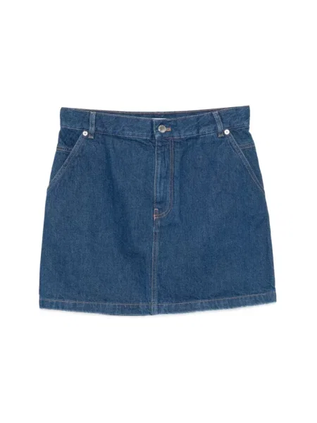 Spódnica jeansowa Maison Kitsune niebieska