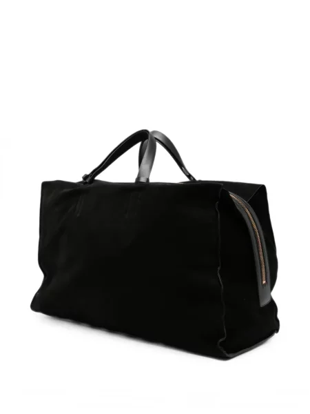 Valiză Giorgio Armani din piele de căprioară negru