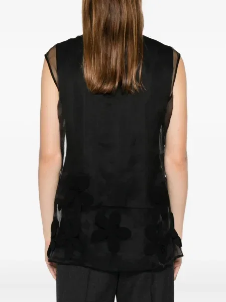 Top Liviana Conti cu model floral negru