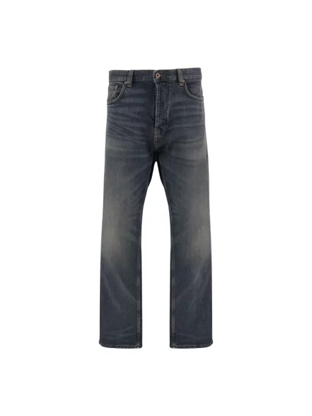 Jeansy straight leg Emporio Armani niebieskie