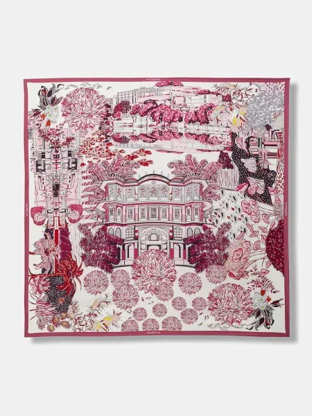 Fular Marella de mătase roz