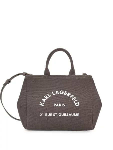 Geantă shopper Karl Lagerfeld cu imagine maro