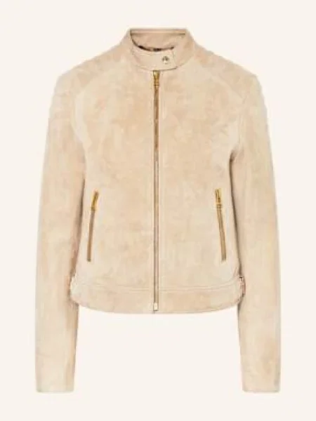 Belstaff Kurtka Skórzana Mollison beige beżowa